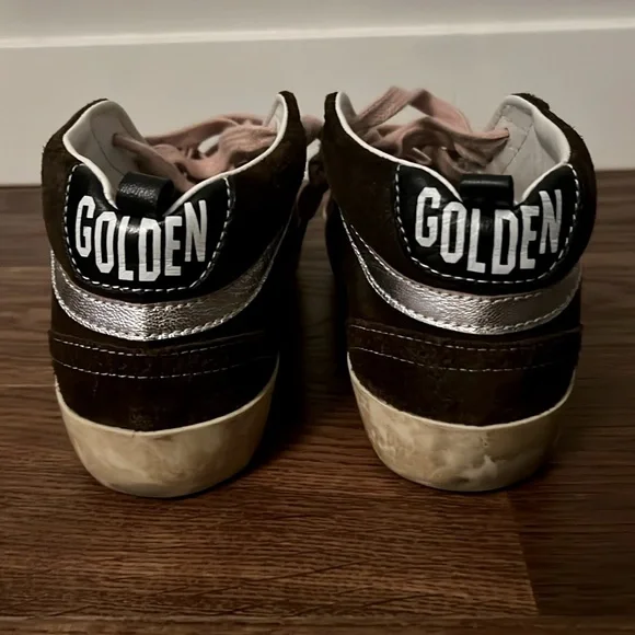 Super Cute Pink and Brown Golden Goose Midstar sneakers